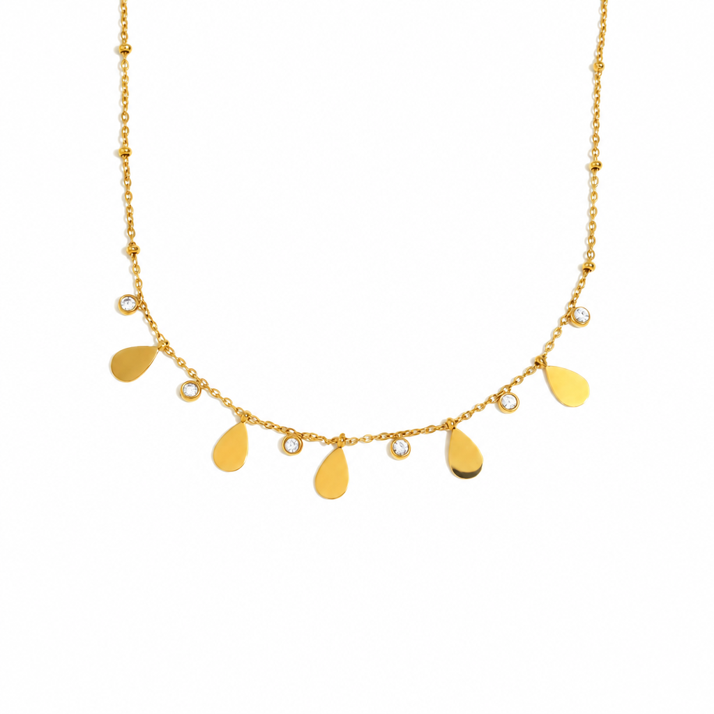 Bea Charm Necklace – 18K gold plated charm necklace by C'Bella Jewelry