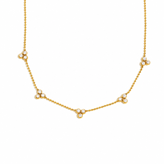 Clara Charm Necklace – 18K gold plated charm necklace by C'Bella Jewelry
