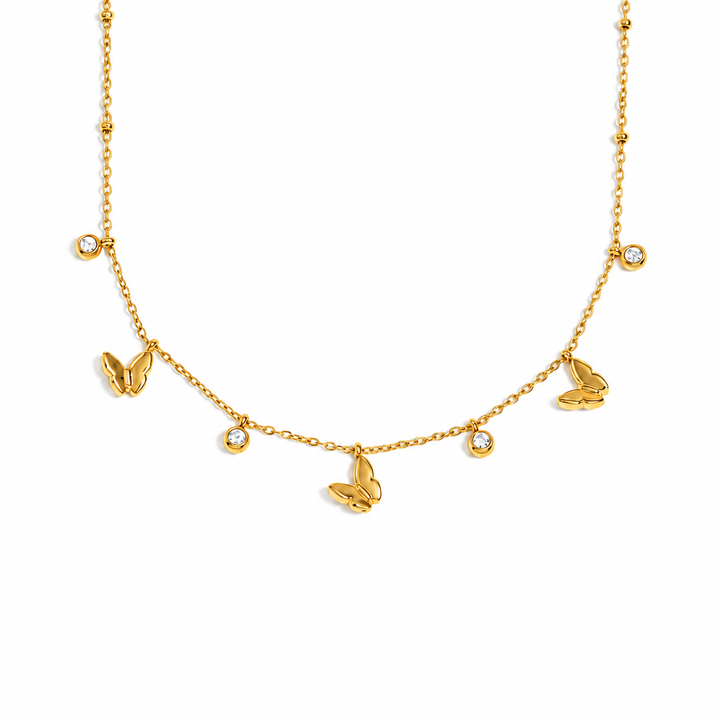 Eden Charm Necklace – 18K gold plated charm necklace by C'Bella Jewelry