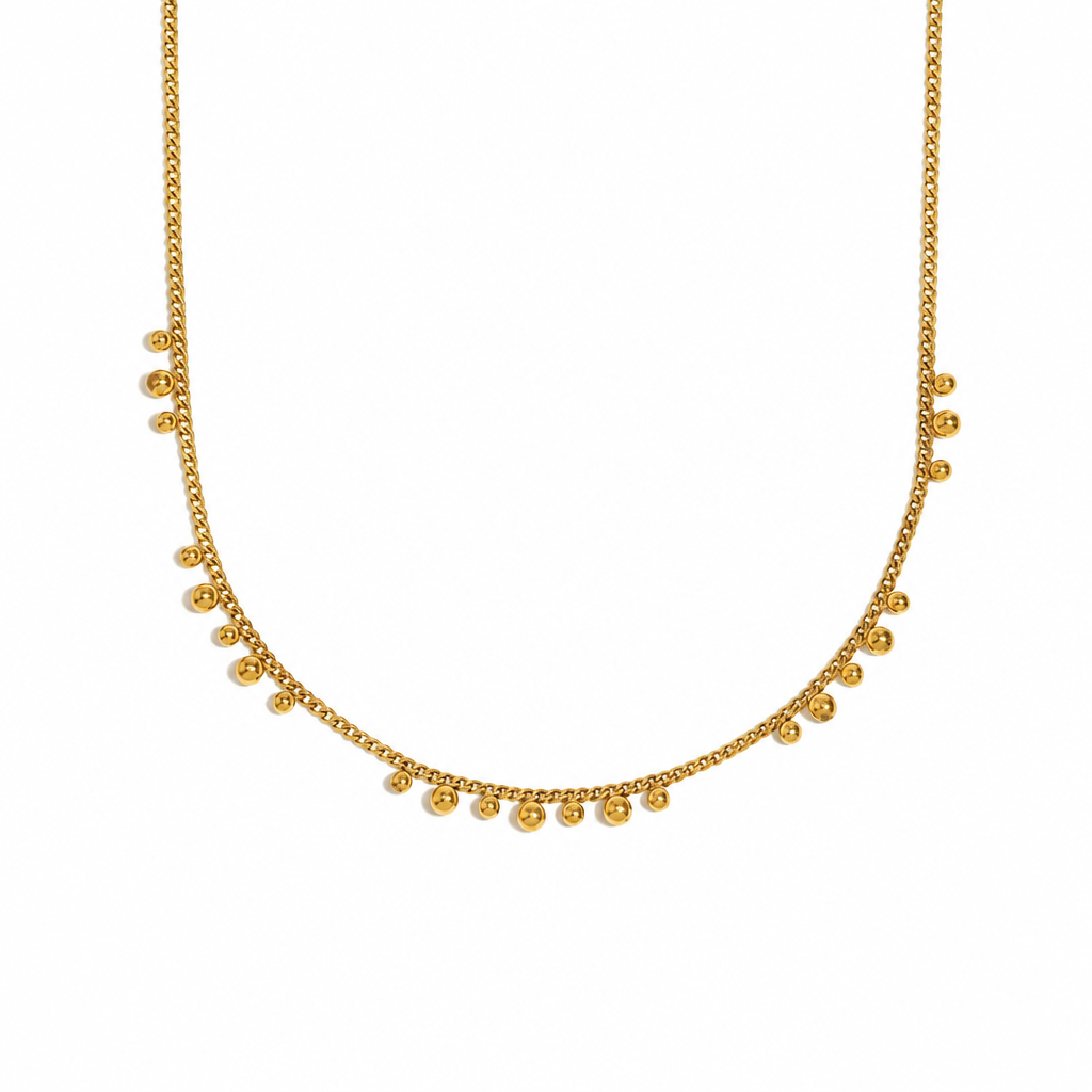 Fleur Charm Necklace – 18K gold plated charm necklace by C'Bella Jewelry
