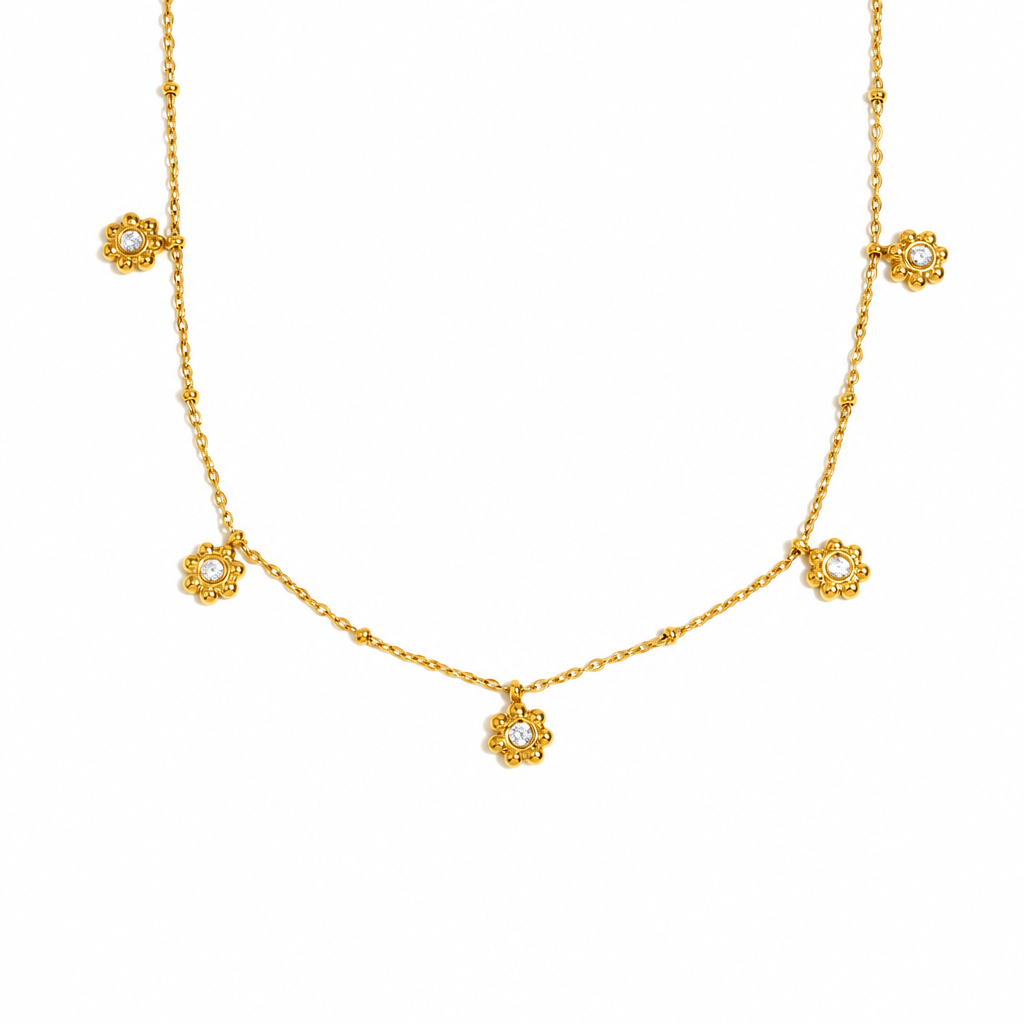 Hazel Charm Necklace – 18K gold plated charm necklace by C'Bella Jewelry
