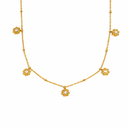 Hazel Charm Necklace – 18K gold plated charm necklace by C'Bella Jewelry