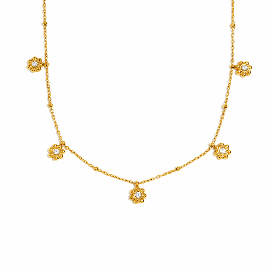 Hazel Charm Necklace – 18K gold plated charm necklace by C'Bella Jewelry