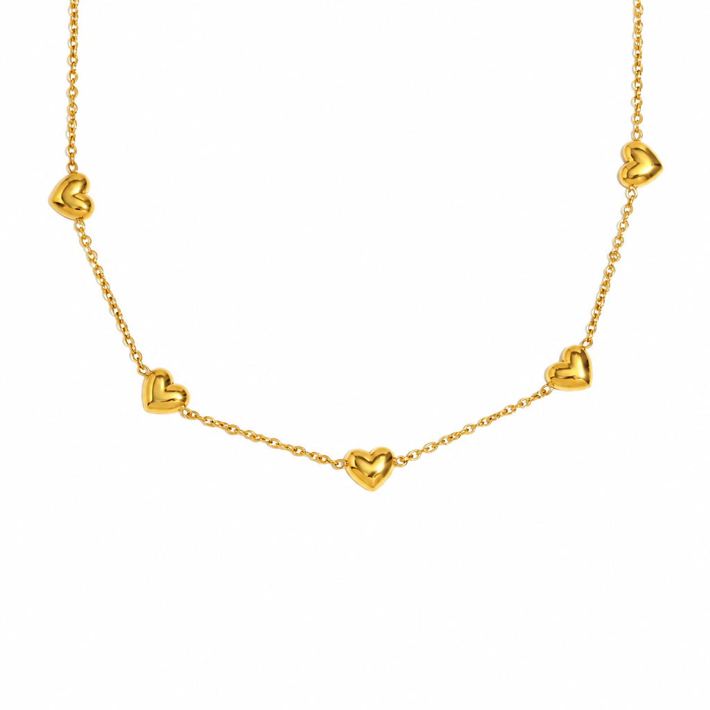 Iona Charm Necklace – 18K gold plated charm necklace by C'Bella Jewelry