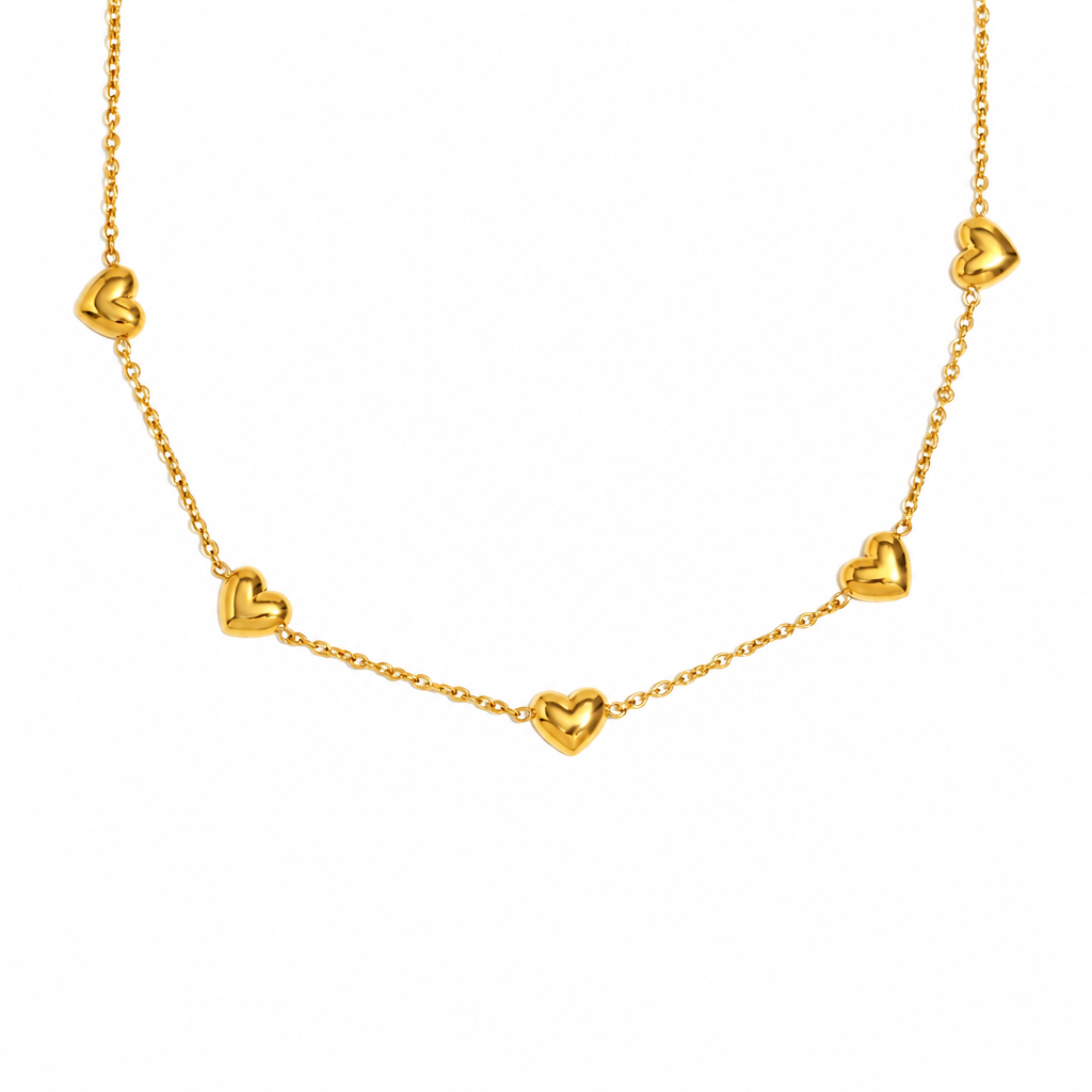 Kaia Charm Necklace – 18K gold plated charm necklace by C'Bella Jewelry