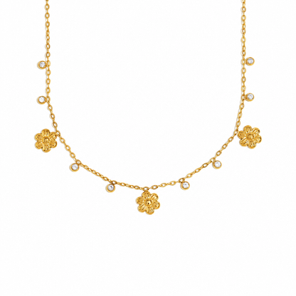 Leona Charm Necklace – 18K gold plated charm necklace by C'Bella Jewelry
