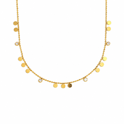 Noor Charm Necklace – 18K gold plated charm necklace by C'Bella Jewelry