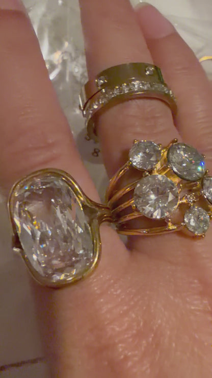 Pink Cluster Ring
